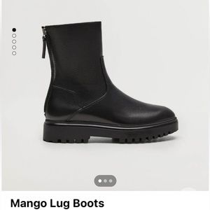 Mango Leather Boot Size 9.5